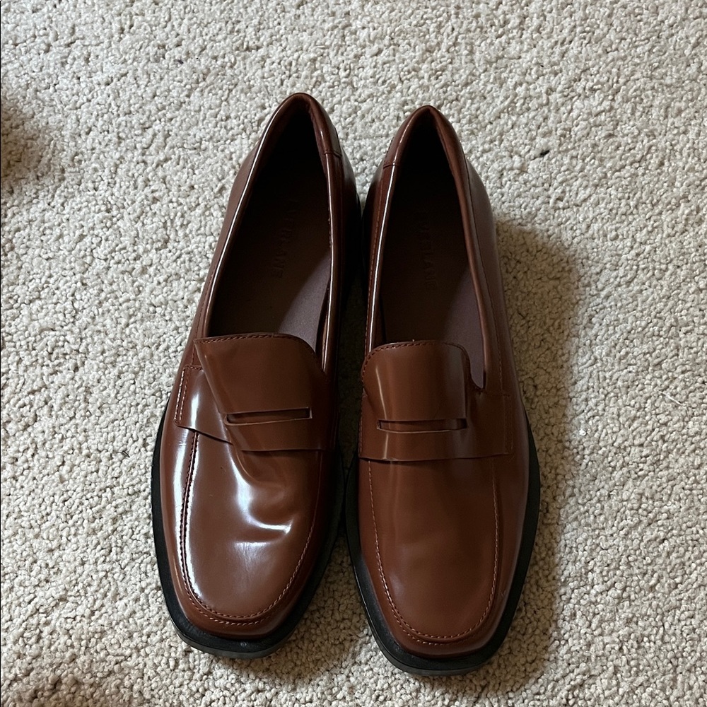 Everlane Chestnut Leather Loafers